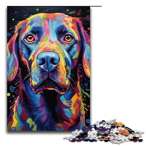 1000-teiliges buntes Leoparden-Puzzle für Erwachsene ganze Familie. Größe 50 x 75 cm von KJYMNC