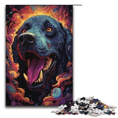 1000-teiliges buntes Puzzle mit wildem Hund für Kinder, Papppuzzle, Familienaktivität, Größe 38 x 26 cm 1000-teiliges buntes Puzzle mit wildem Hund für Kinder, Papppuzzle, Familienaktivität, Größe 38 x 26 cm von KJYMNC