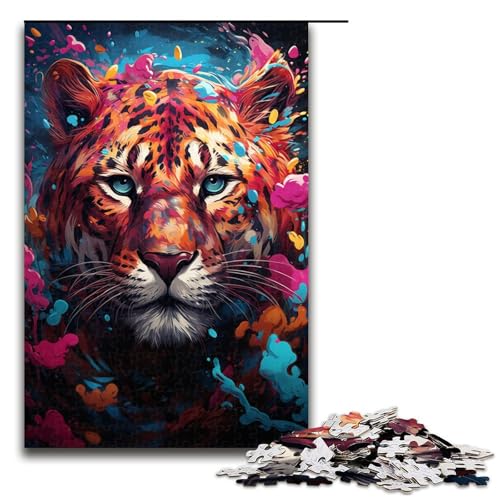 Aquarellmalerei-Leoparden-Puzzle, 1000 Teile, Puzzle für Erwachsene, Geburtstagsgeschenk, Geschenke für Teenager ab 14 Jahren, Größe 50 x 75 cm Aquarellmalerei-Leoparden-Puzzle, 1000 Teile, Puzzle für Erwachsene, Geburtstagsgeschenk, Geschenke für Teenager ab 14 Jahren, Größe 50 x 75 cm von KJYMNC