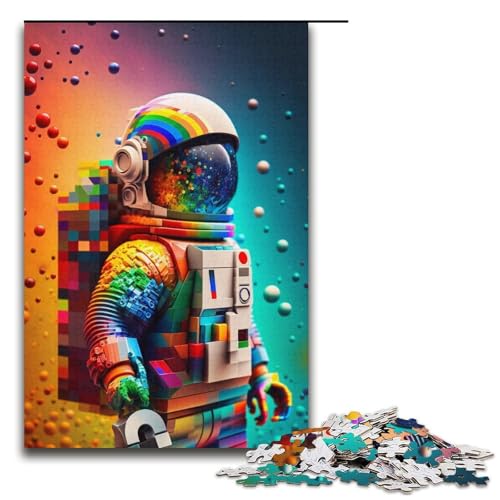 Astronauten-Puzzle, 1000 Teile, Puzzle für Erwachsene, Mitmach-Spiel, Kunstwerk, Geschenk für Teenager ab 14 Jahren, Größe 38 x 26 cm von KJYMNC