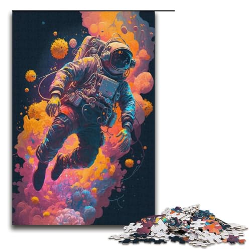 Astronauten-Puzzle mit 1000 Teilen, Kartonpuzzle, tolles Geschenk für Erwachsene, Größe 38 x 26 cm von KJYMNC