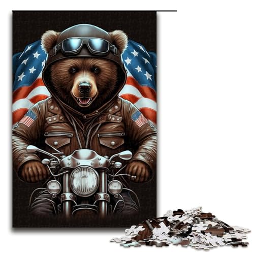 Braunbär-Reiter-Puzzle, 1000 Teile, Puzzle für Erwachsene, Geburtstagsgeschenk, Geschenke für Teenager ab 14 Jahren, Größe 50 x 75 cm Braunbär-Reiter-Puzzle, 1000 Teile, Puzzle für Erwachsene, Geburtstagsgeschenk, Geschenke für Teenager ab 14 Jahren, Größe 50 x 75 cm von KJYMNC
