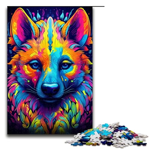 Buntes Hyänen-Puzzle, 1000 Teile, Puzzle für Erwachsene, Geburtstagsgeschenk, Geschenke für Teenager ab 14 Jahren, Größe 50 x 75 cm Buntes Hyänen-Puzzle, 1000 Teile, Puzzle für Erwachsene, Geburtstagsgeschenk, Geschenke für Teenager ab 14 Jahren, Größe 50 x 75 cm von KJYMNC