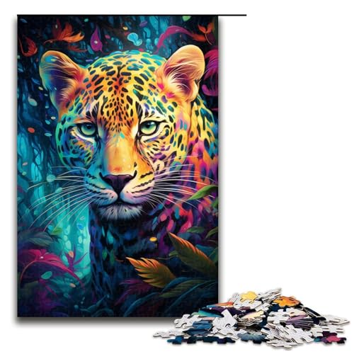 Buntes Leoparden-Puzzle, 1000 Teile, Puzzle für Erwachsene, Geburtstagsgeschenk, Geschenke für Teenager ab 14 Jahren, Größe 50 x 75 cm Buntes Leoparden-Puzzle, 1000 Teile, Puzzle für Erwachsene, Geburtstagsgeschenk, Geschenke für Teenager ab 14 Jahren, Größe 50 x 75 cm von KJYMNC