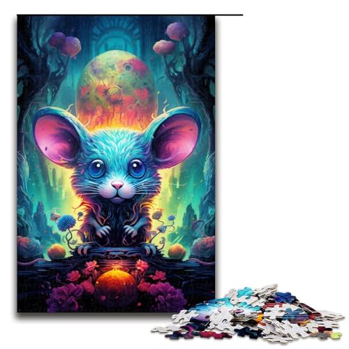 Buntes psychedelisches Maus-Puzzle, 1000 Teile, Puzzle für Erwachsene, Geburtstagsgeschenk, Geschenke für Teenager ab 14 Jahren, Größe 50 x 75 cm Buntes psychedelisches Maus-Puzzle, 1000 Teile, Puzzle für Erwachsene, Geburtstagsgeschenk, Geschenke für Teenager ab 14 Jahren, Größe 50 x 75 cm von KJYMNC