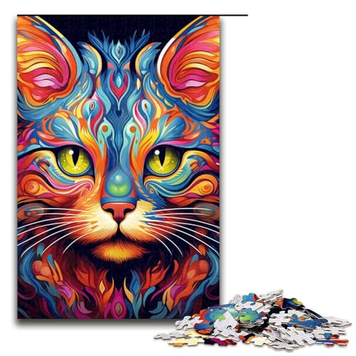 ColorfulCat Puzzle, 1000 Teile, Puzzle für Erwachsene, Geburtstagsgeschenk, Geschenke für Teenager ab 14 Jahren, Größe 50 x 75 cm ColorfulCat Puzzle, 1000 Teile, Puzzle für Erwachsene, Geburtstagsgeschenk, Geschenke für Teenager ab 14 Jahren, Größe 50 x 75 cm von KJYMNC