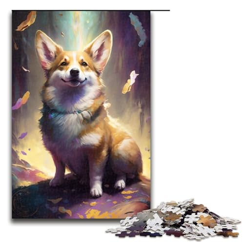 Corgi-Hundemalerei, 1000-teiliges Puzzle für Erwachsene, Familienspaß, Puzzle zum Stressabbau, schwierige Herausforderung, Größe 50 x 75 cm Corgi-Hundemalerei, 1000-teiliges Puzzle für Erwachsene, Familienspaß, Puzzle zum Stressabbau, schwierige Herausforderung, Größe 50 x 75 cm von KJYMNC