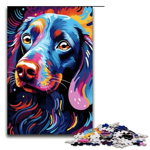 Dackel-Puzzle für Erwachsene, 1000 Teile, Familienspaß, Puzzle zum Stressabbau, schwierige Herausforderung, Größe 50 x 75 cm von KJYMNC