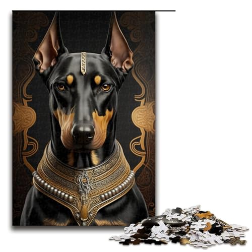 Dobermann-Pinscher-Puzzle mit 1000 Teilen für Erwachsene, Holzpuzzle, Lernspiel für Erwachsene, Größe 50 x 75 cm Dobermann-Pinscher-Puzzle mit 1000 Teilen für Erwachsene, Holzpuzzle, Lernspiel für Erwachsene, Größe 50 x 75 cm von KJYMNC