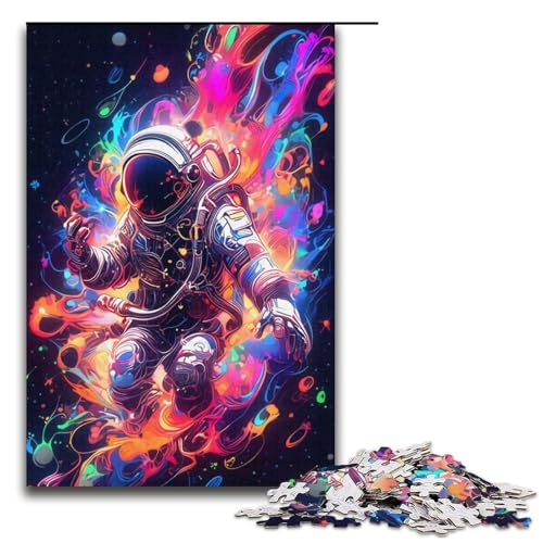 Farbiges Astronauten-Puzzle, 1000 Teile, Puzzle für Erwachsene, praktisches Spiel, Kunstwerk, Geschenk für Teenager ab 14 Jahren, Größe 38 x 26 cm Farbiges Astronauten-Puzzle, 1000 Teile, Puzzle für Erwachsene, praktisches Spiel, Kunstwerk, Geschenk für Teenager ab 14 Jahren, Größe 38 x 26 cm von KJYMNC
