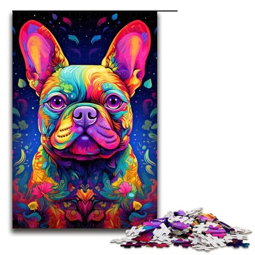 Französische Bulldogge Puzzle 1000 Teile Puzzle für Erwachsene, Geschenke zum Geburtstag, Geschenke für Teenager ab 14 Jahren, Größe 50 x 75 cm Französische Bulldogge Puzzle 1000 Teile Puzzle für Erwachsene, Geschenke zum Geburtstag, Geschenke für Teenager ab 14 Jahren, Größe 50 x 75 cm von KJYMNC
