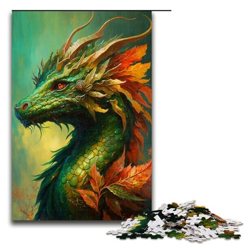 Grüner Drache Puzzle, 1000 Teile, Puzzle für Erwachsene, Geburtstagsgeschenk, Geschenke für Teenager ab 14 Jahren, Größe 50 x 75 cm Grüner Drache Puzzle, 1000 Teile, Puzzle für Erwachsene, Geburtstagsgeschenk, Geschenke für Teenager ab 14 Jahren, Größe 50 x 75 cm von KJYMNC