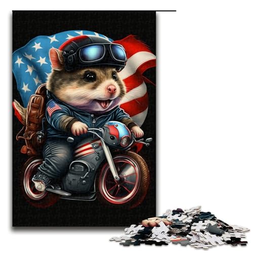 Hamsterreiter-Puzzle, 1000 Teile, Puzzle für Erwachsene, Mitmach-Spiel, Kunstwerk, Geschenk für Teenager ab 14 Jahren, Größe 50 x 75 cm Hamsterreiter-Puzzle, 1000 Teile, Puzzle für Erwachsene, Mitmach-Spiel, Kunstwerk, Geschenk für Teenager ab 14 Jahren, Größe 50 x 75 cm von KJYMNC