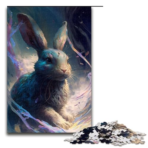 Kaninchen-Malpuzzle, 1000 Teile, Puzzle für Erwachsene, Geburtstagsgeschenk, Geschenke für Teenager ab 14 Jahren, Größe 50 x 75 cm Kaninchen-Malpuzzle, 1000 Teile, Puzzle für Erwachsene, Geburtstagsgeschenk, Geschenke für Teenager ab 14 Jahren, Größe 50 x 75 cm von KJYMNC