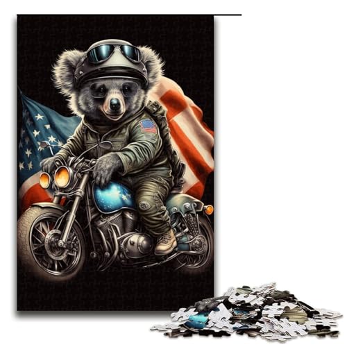 Koala Rider Puzzle, 1000 Teile, Puzzle für Erwachsene, Mitmach-Spiel, Kunstwerk, Geschenk für Teenager ab 14 Jahren, Größe 50 x 75 cm von KJYMNC