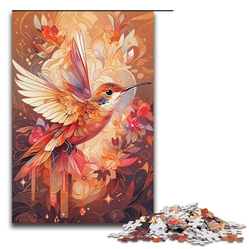 Kolibri-Puzzle mit 1000 Teilen für Erwachsene, Kartonpuzzle, Lernspiel für Erwachsene, Größe 38 x 26 cm von KJYMNC