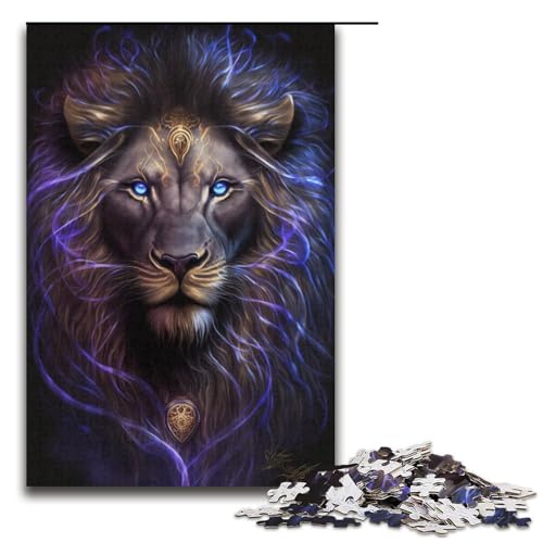 Löwenpuzzle für Erwachsene, 1000 Teile, Kartonpuzzle, Lernspiel für Erwachsene, Größe 38 x 26 cm von KJYMNC