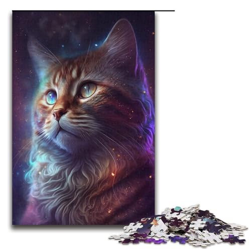 Lustige Puzzles für Erwachsene, 1000 Teile, Katzen-Puzzle, Papppuzzle für Erwachsene, tolles Geschenk, Größe 38 x 26 cm von KJYMNC