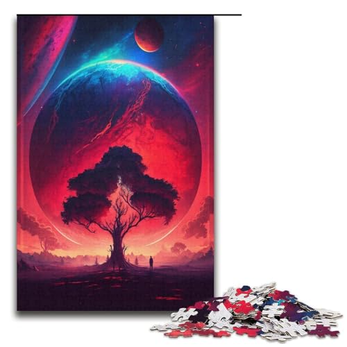 Lustige Puzzles für Erwachsene, 1000 Teile, Lebensbaum-Puzzle, Papppuzzle für Erwachsene, tolles Geschenk, Größe 38 x 26 cm von KJYMNC