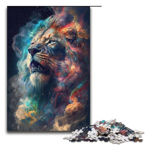 Lustige Puzzles für Erwachsene, 1000 Teile, Löwennebel-Puzzle, Papppuzzle für Erwachsene, tolles Geschenk, Größe 38 x 26 cm von KJYMNC