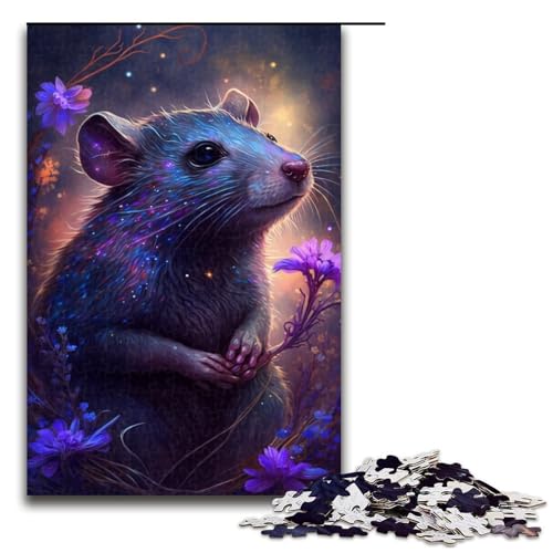 Lustige Puzzles für Erwachsene, 1000 Teile, Maus, Blume, Galaxie, Holzpuzzle für Erwachsene, Größe 50 x 75 cm Lustige Puzzles für Erwachsene, 1000 Teile, Maus, Blume, Galaxie, Holzpuzzle für Erwachsene, Größe 50 x 75 cm von KJYMNC