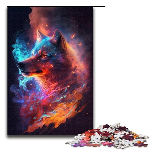 Lustige Puzzles für Erwachsene, 1000 Teile, Nebula Wolf, Holzpuzzle für Erwachsene, Größe 50 x 75 cm Lustige Puzzles für Erwachsene, 1000 Teile, Nebula Wolf, Holzpuzzle für Erwachsene, Größe 50 x 75 cm von KJYMNC