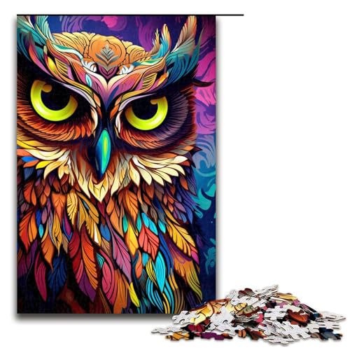 Lustige Puzzles für Erwachsene, 1000 Teile, farbiges Eulen-Puzzle, Holzpuzzle für Erwachsene, tolles Geschenk, Größe 50 x 75 cm Lustige Puzzles für Erwachsene, 1000 Teile, farbiges Eulen-Puzzle, Holzpuzzle für Erwachsene, tolles Geschenk, Größe 50 x 75 cm von KJYMNC