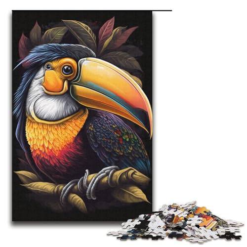 Lustige Puzzles für Erwachsene, 1000-teiliges Tukan-Puzzle, Papppuzzle für Erwachsene, tolles Geschenk, Größe 38 x 26 cm Lustige Puzzles für Erwachsene, 1000-teiliges Tukan-Puzzle, Papppuzzle für Erwachsene, tolles Geschenk, Größe 38 x 26 cm von KJYMNC