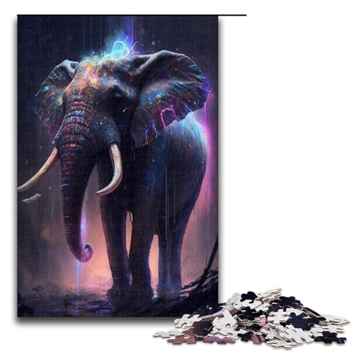 Neon-Elefanten-Puzzle, 1000 Teile, Puzzle für Erwachsene, Geburtstagsgeschenk, Geschenke für Teenager ab 14 Jahren, Größe 50 x 75 cm Neon-Elefanten-Puzzle, 1000 Teile, Puzzle für Erwachsene, Geburtstagsgeschenk, Geschenke für Teenager ab 14 Jahren, Größe 50 x 75 cm von KJYMNC