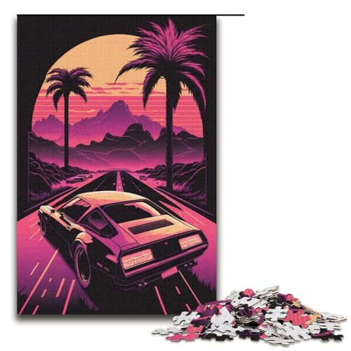 Neon-Landschaft, 1000-teiliges Puzzle für Erwachsene, Spaß für die ganze Familie, zum Stressabbau, schwierige Herausforderung, Größe 38 x 26 cm Neon-Landschaft, 1000-teiliges Puzzle für Erwachsene, Spaß für die ganze Familie, zum Stressabbau, schwierige Herausforderung, Größe 38 x 26 cm von KJYMNC