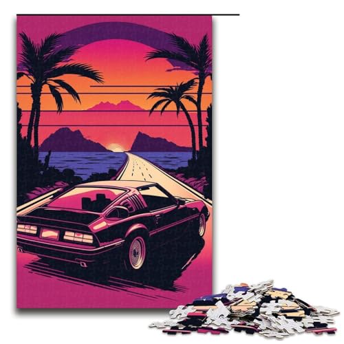 Neon-Landschaftspuzzle, 1000 Teile, Puzzle für Erwachsene, lustiges Puzzle für Jugendliche ab 14 Jahren, Größe 50 x 75 cm von KJYMNC