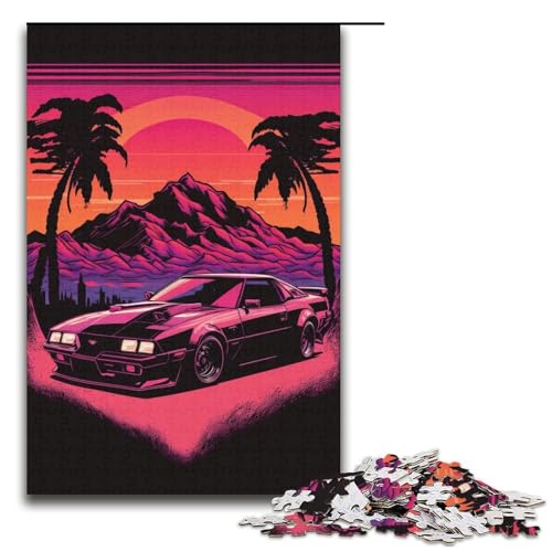 Neon-Landschaftspuzzle, 1000 Teile, Puzzle für Erwachsene, lustiges Puzzle für Teenager ab 14 Jahren, Größe 38 x 26 cm von KJYMNC