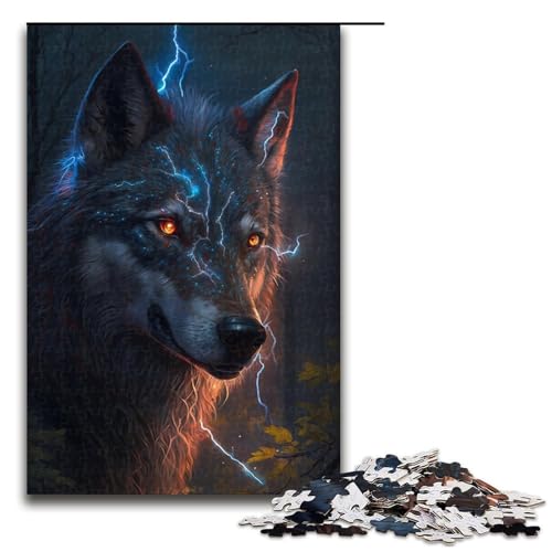 Neon Wolf Puzzle 1000 Teile Puzzle für Erwachsene, Mitmach-Spiel, Kunstwerk, Geschenk für Teenager ab 14 Jahren, Größe 50 x 75 cm Neon Wolf Puzzle 1000 Teile Puzzle für Erwachsene, Mitmach-Spiel, Kunstwerk, Geschenk für Teenager ab 14 Jahren, Größe 50 x 75 cm von KJYMNC
