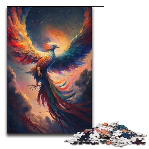 Phoenix Bird Puzzle, 1000 Teile, Puzzle für Erwachsene, praktisches Spiel, Kunstwerk, Geschenk für Teenager ab 14 Jahren, Größe 38 x 26 cm von KJYMNC