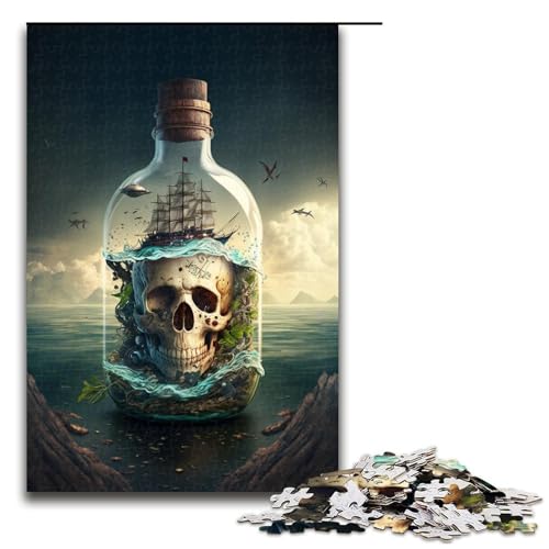 Piratenschiff-Totenkopf-Puzzle, 1000 Teile, Puzzle für Erwachsene, Geburtstagsgeschenk, Geschenke für Teenager ab 14 Jahren, Größe 50 x 75 cm Piratenschiff-Totenkopf-Puzzle, 1000 Teile, Puzzle für Erwachsene, Geburtstagsgeschenk, Geschenke für Teenager ab 14 Jahren, Größe 50 x 75 cm von KJYMNC
