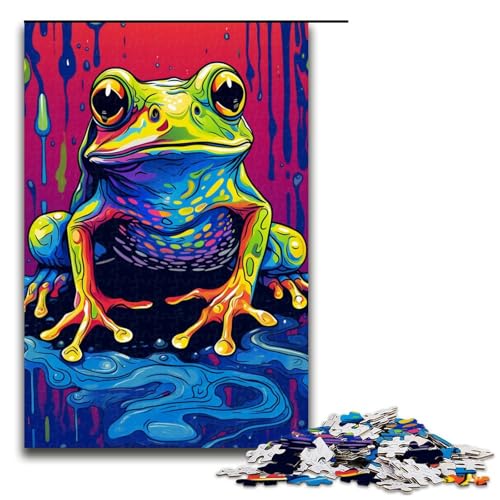 Puzzle 1000 Teile, Frosch-Puzzle, Holzpuzzle, Lernspiele, Heimdekoration, Größe 50 x 75 cm Puzzle 1000 Teile, Frosch-Puzzle, Holzpuzzle, Lernspiele, Heimdekoration, Größe 50 x 75 cm von KJYMNC