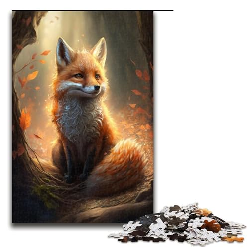 Puzzle 1000 Teile, Fuchs-Puzzle, Holzpuzzle, Lernspiele, Heimdekoration, Größe 50 x 75 cm Puzzle 1000 Teile, Fuchs-Puzzle, Holzpuzzle, Lernspiele, Heimdekoration, Größe 50 x 75 cm von KJYMNC