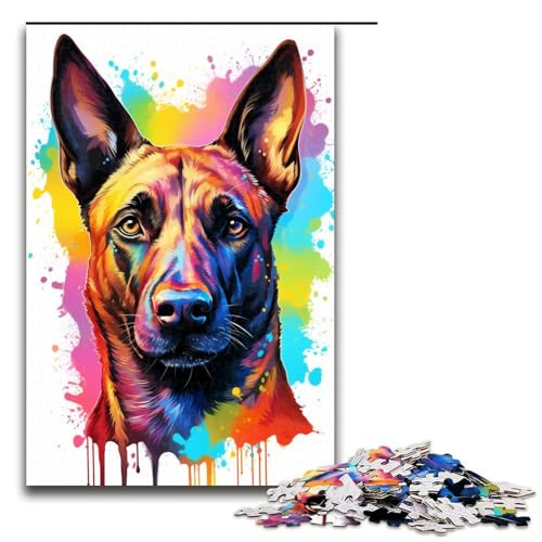 Puzzle 1000 Teile, Hunde-Puzzle, Holzpuzzle, Lernspiele, Heimdekoration, Größe 50 x 75 cm von KJYMNC
