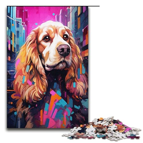 Puzzle 1000 Teile, Hunde-Puzzle, Papppuzzle, Lernspiele, Heimdekoration, Größe 38 x 26 cm von KJYMNC