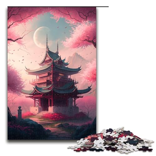 Puzzle 1000 Teile, Japanischer Tempel, Holzpuzzle, Lernspiele, Heimdekoration, Größe 50 x 75 cm Puzzle 1000 Teile, Japanischer Tempel, Holzpuzzle, Lernspiele, Heimdekoration, Größe 50 x 75 cm von KJYMNC
