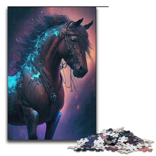 Puzzle 1000 Teile, Pferde-Puzzle, Papppuzzle, Lernspiele, Heimdekoration, Größe 38 x 26 cm Puzzle 1000 Teile, Pferde-Puzzle, Papppuzzle, Lernspiele, Heimdekoration, Größe 38 x 26 cm von KJYMNC
