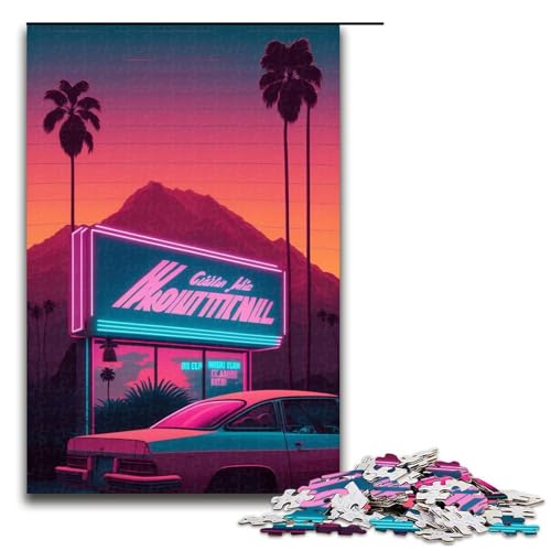 Puzzle 1000 Teile, Retro-Straßenszene, Holzpuzzle, Lernspiele, Heimdekoration, Größe 50 x 75 cm Puzzle 1000 Teile, Retro-Straßenszene, Holzpuzzle, Lernspiele, Heimdekoration, Größe 50 x 75 cm von KJYMNC