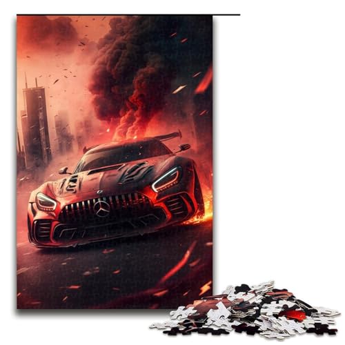 Puzzle 1000 Teile, rotes Sportauto-Puzzle für Erwachsene, Holzpuzzle, Lernspiel für Erwachsene, Größe 50 x 75 cm Puzzle 1000 Teile, rotes Sportauto-Puzzle für Erwachsene, Holzpuzzle, Lernspiel für Erwachsene, Größe 50 x 75 cm von KJYMNC