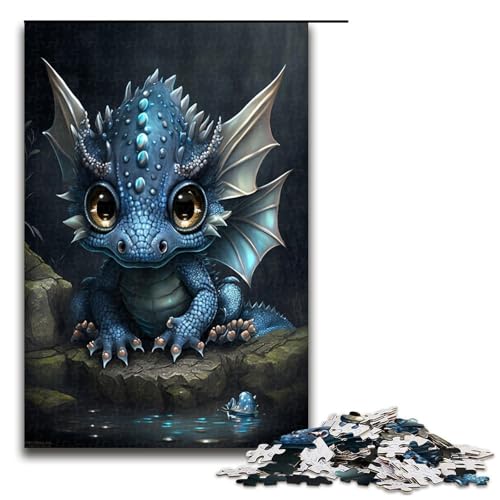 Puzzle 1000 Teile, süßes Baby-Drachen-Puzzle für Erwachsene, Holzpuzzle, Denksportaufgabe für Erwachsene, Größe 50 x 75 cm Puzzle 1000 Teile, süßes Baby-Drachen-Puzzle für Erwachsene, Holzpuzzle, Denksportaufgabe für Erwachsene, Größe 50 x 75 cm von KJYMNC
