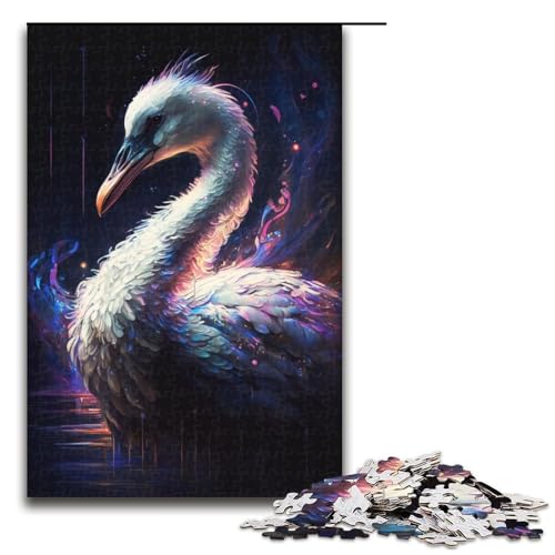 Puzzle 1000 Teile, weißes Schwanengemälde, Holzpuzzle, Lernspiele, Heimdekoration, Größe 50 x 75 cm Puzzle 1000 Teile, weißes Schwanengemälde, Holzpuzzle, Lernspiele, Heimdekoration, Größe 50 x 75 cm von KJYMNC