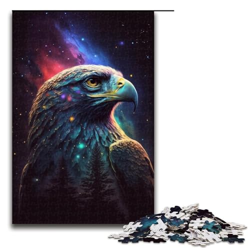 Puzzle 1000 Teile Adler-Puzzle für Erwachsene, tolles Geschenk für Erwachsene, Größe 50 x 75 cm von KJYMNC