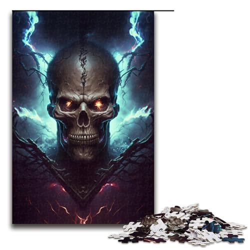 Puzzle 1000 Teile Blitzschädel-Puzzle für Erwachsene Holzpuzzle Lernspiel für Erwachsene Größe 50x75 cm Puzzle 1000 Teile Blitzschädel-Puzzle für Erwachsene Holzpuzzle Lernspiel für Erwachsene Größe 50x75 cm von KJYMNC