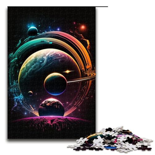 Puzzle 1000 Teile Corgi Astronaut Puzzle für Erwachsene Holzpuzzle Lernspiel für Erwachsene Größe 50x75 cm von KJYMNC