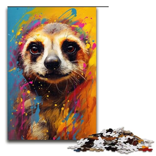 Puzzle 1000 Teile Erdmännchen Buntes Puzzle für Erwachsene Holzpuzzle Lernspiel für Erwachsene Größe 50x75 cm Puzzle 1000 Teile Erdmännchen Buntes Puzzle für Erwachsene Holzpuzzle Lernspiel für Erwachsene Größe 50x75 cm von KJYMNC