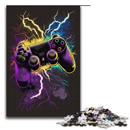 Puzzle 1000 Teile Lightning Gaming Puzzle Kartonpuzzle Lernspiele Heimdekoration Größe 38x26cm von KJYMNC